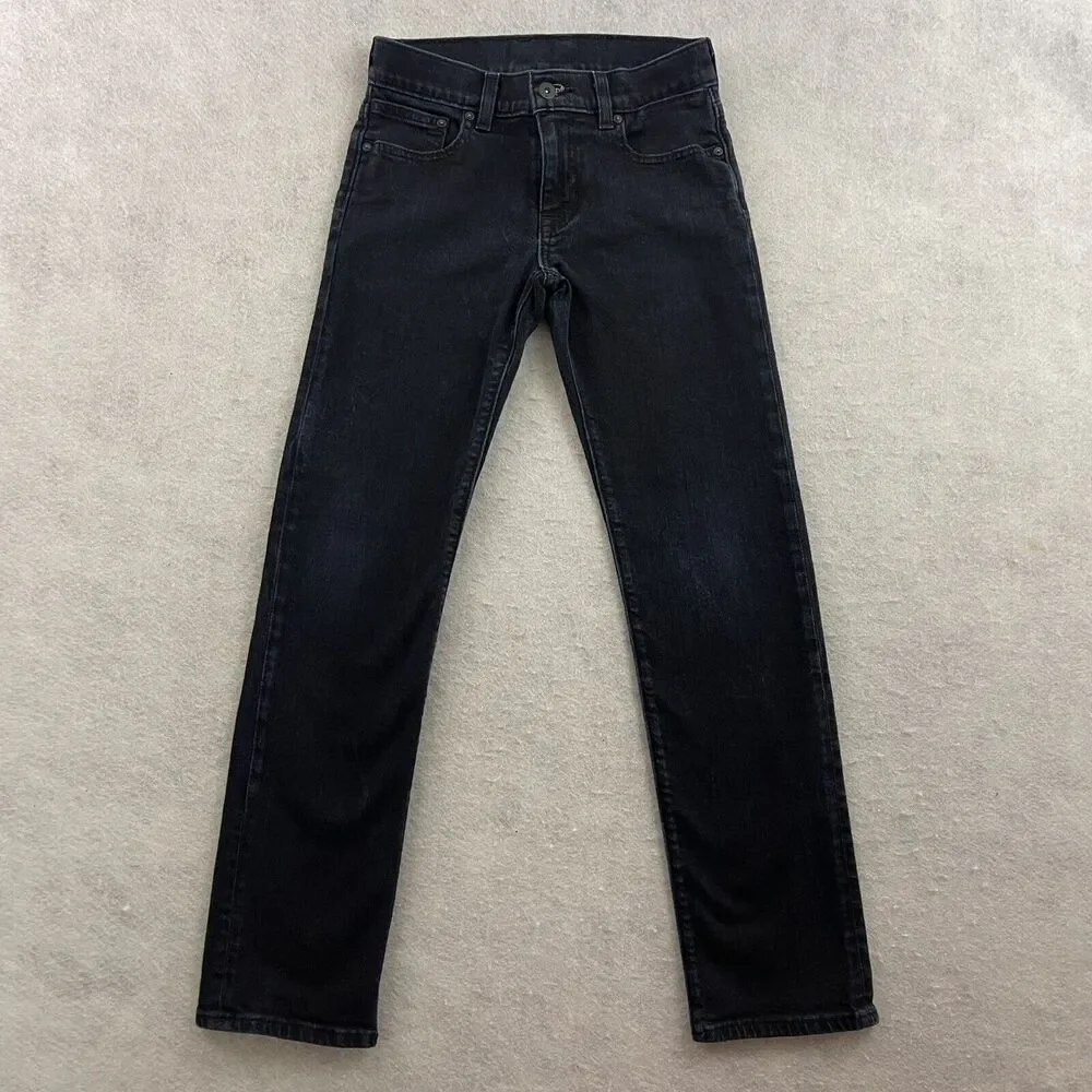 Quiksilver Jeans Womens Size 26 Black Straight Low Rise Dark Wash Denim